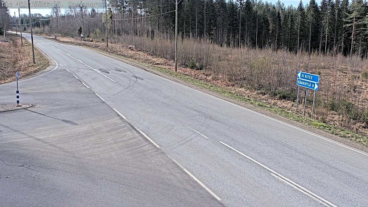 Weather Camera Image Väg 482 Rääkkylä, Rasivaara, Rääkkylä, Pohjois-Karjala