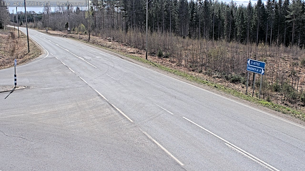 Weather Camera Image Väg 482 Rääkkylä, Rasivaara, Rääkkylä, Pohjois-Karjala