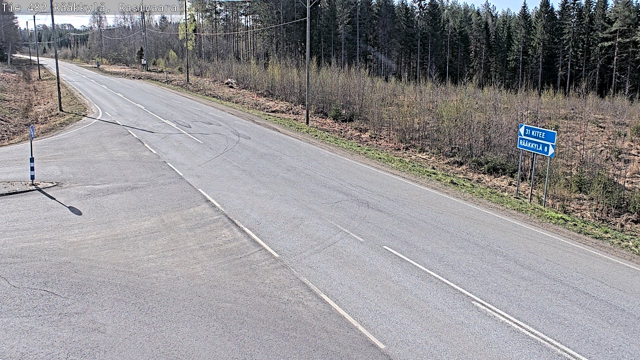Weather Camera Image Road 482 Rääkkylä, Rasivaara, Rääkkylä, Pohjois-Karjala