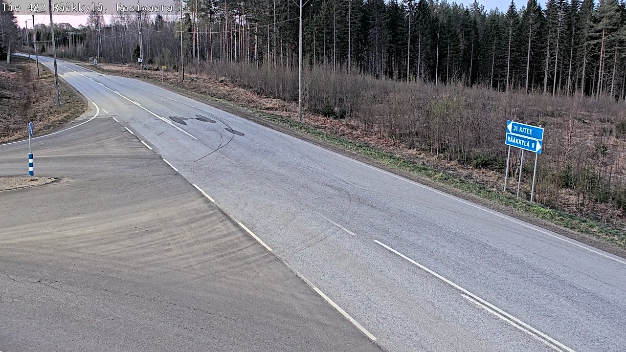 Weather Camera Image Väg 482 Rääkkylä, Rasivaara, Rääkkylä, Pohjois-Karjala