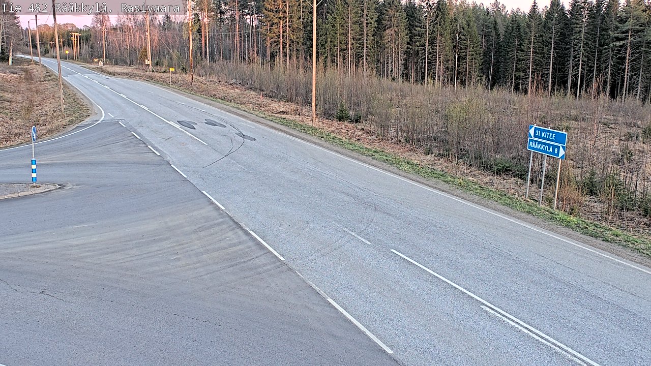 Weather Camera Image Väg 482 Rääkkylä, Rasivaara, Rääkkylä, Pohjois-Karjala