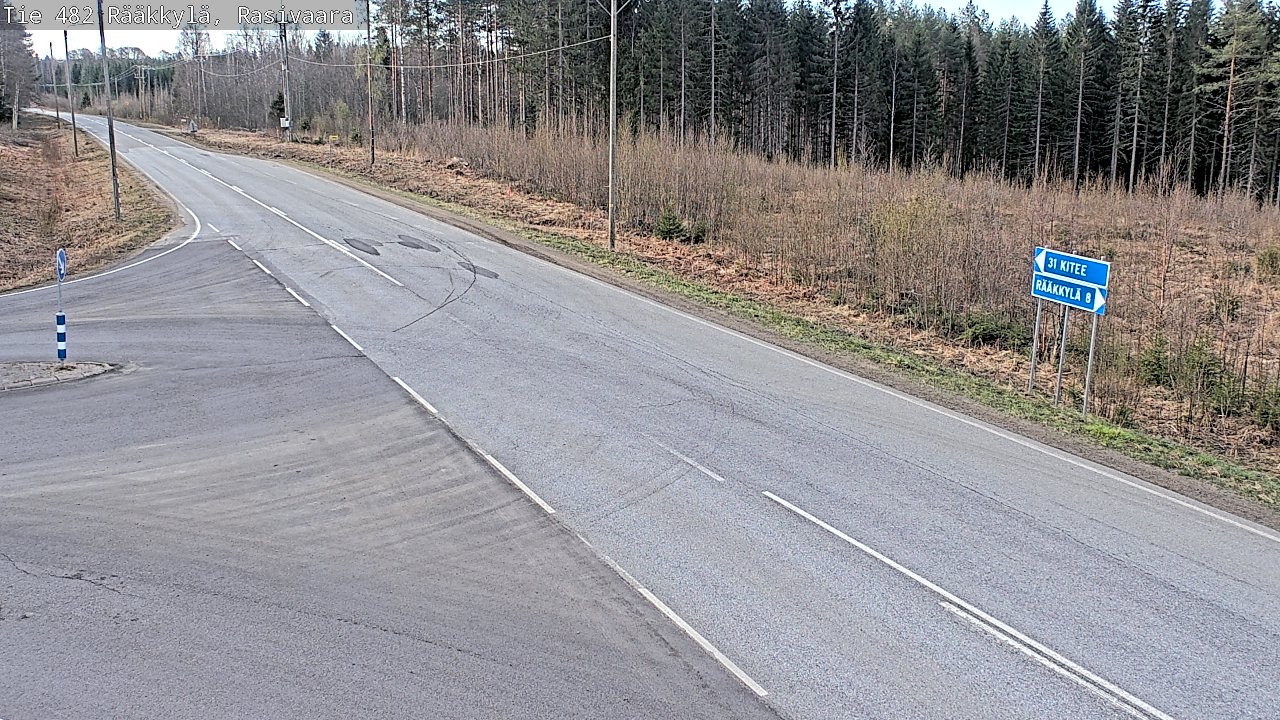 Weather Camera Image Väg 482 Rääkkylä, Rasivaara, Rääkkylä, Pohjois-Karjala
