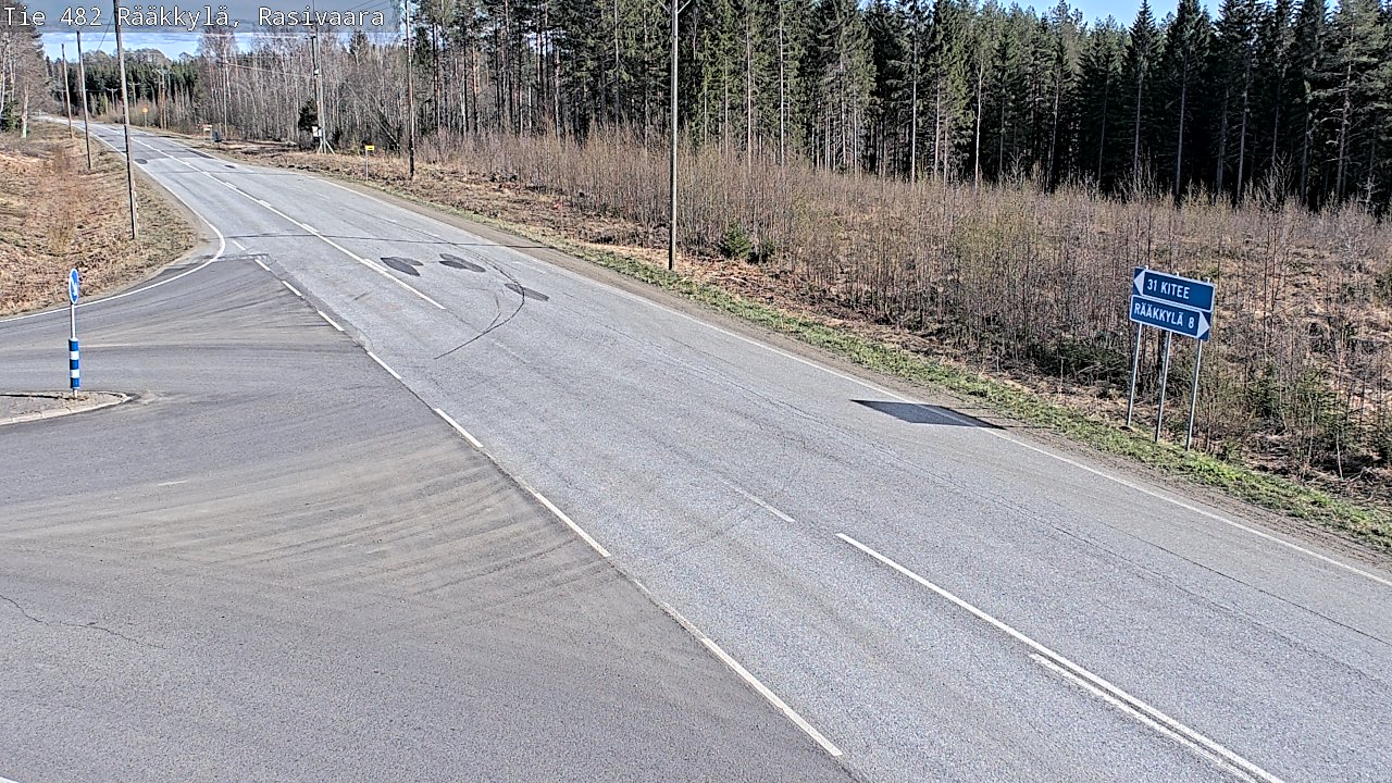 Weather Camera Image Väg 482 Rääkkylä, Rasivaara, Rääkkylä, Pohjois-Karjala