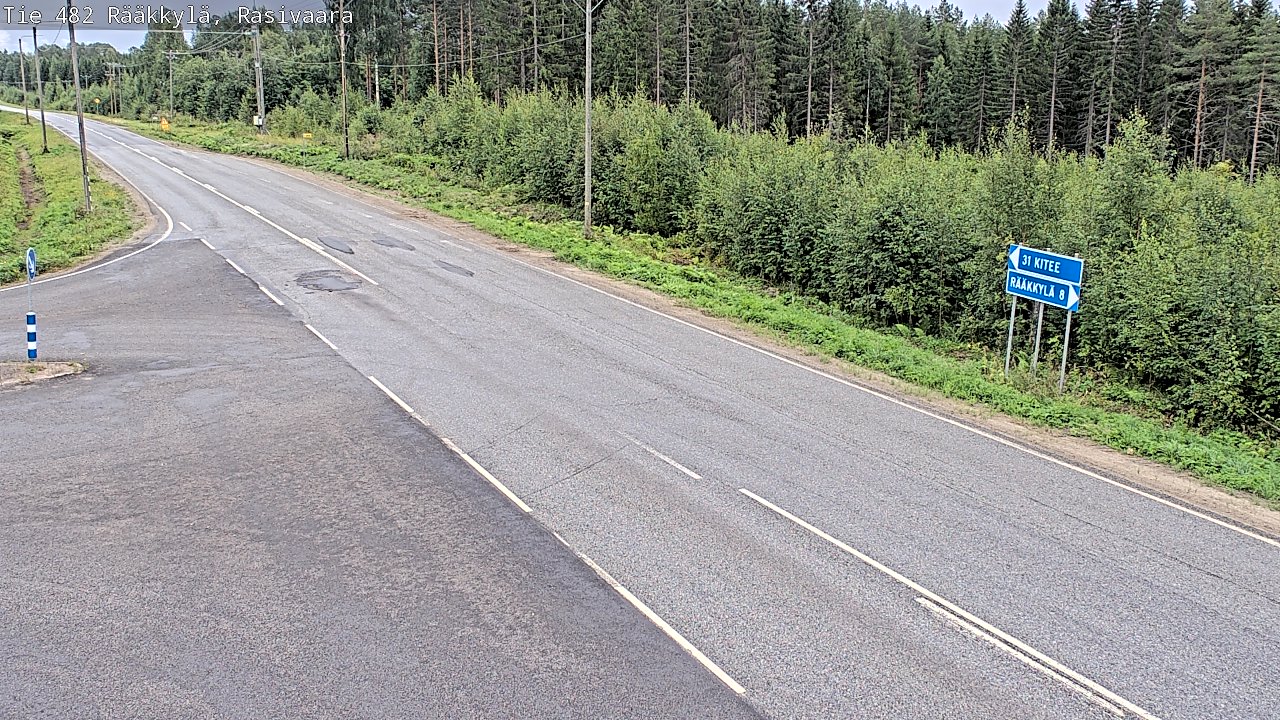 Weather Camera Image Väg 482 Rääkkylä, Rasivaara, Rääkkylä, Pohjois-Karjala