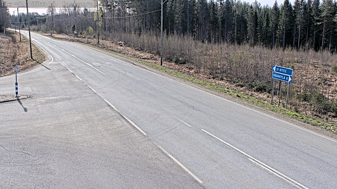Weather Camera Image Väg 482 Rääkkylä, Rasivaara, Rääkkylä, Pohjois-Karjala