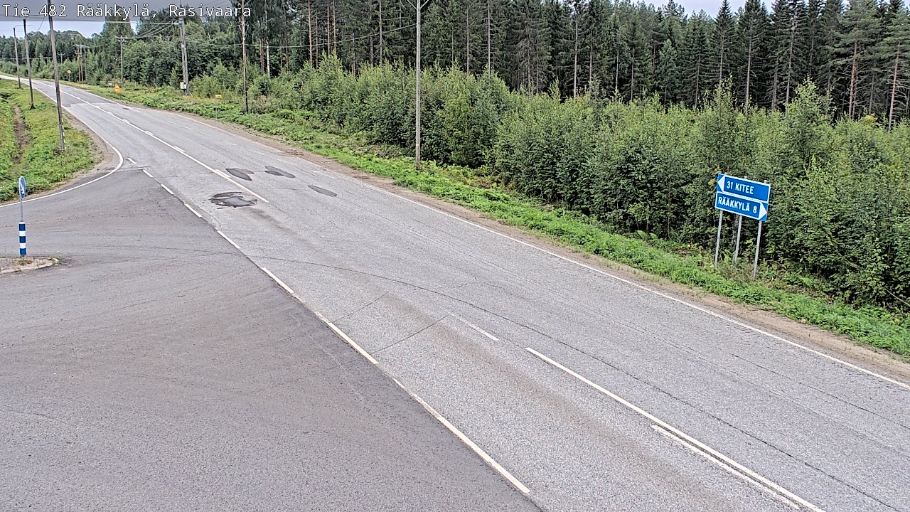 Weather Camera Image Väg 482 Rääkkylä, Rasivaara, Rääkkylä, Pohjois-Karjala
