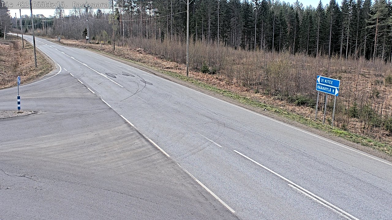 Weather Camera Image Väg 482 Rääkkylä, Rasivaara, Rääkkylä, Pohjois-Karjala