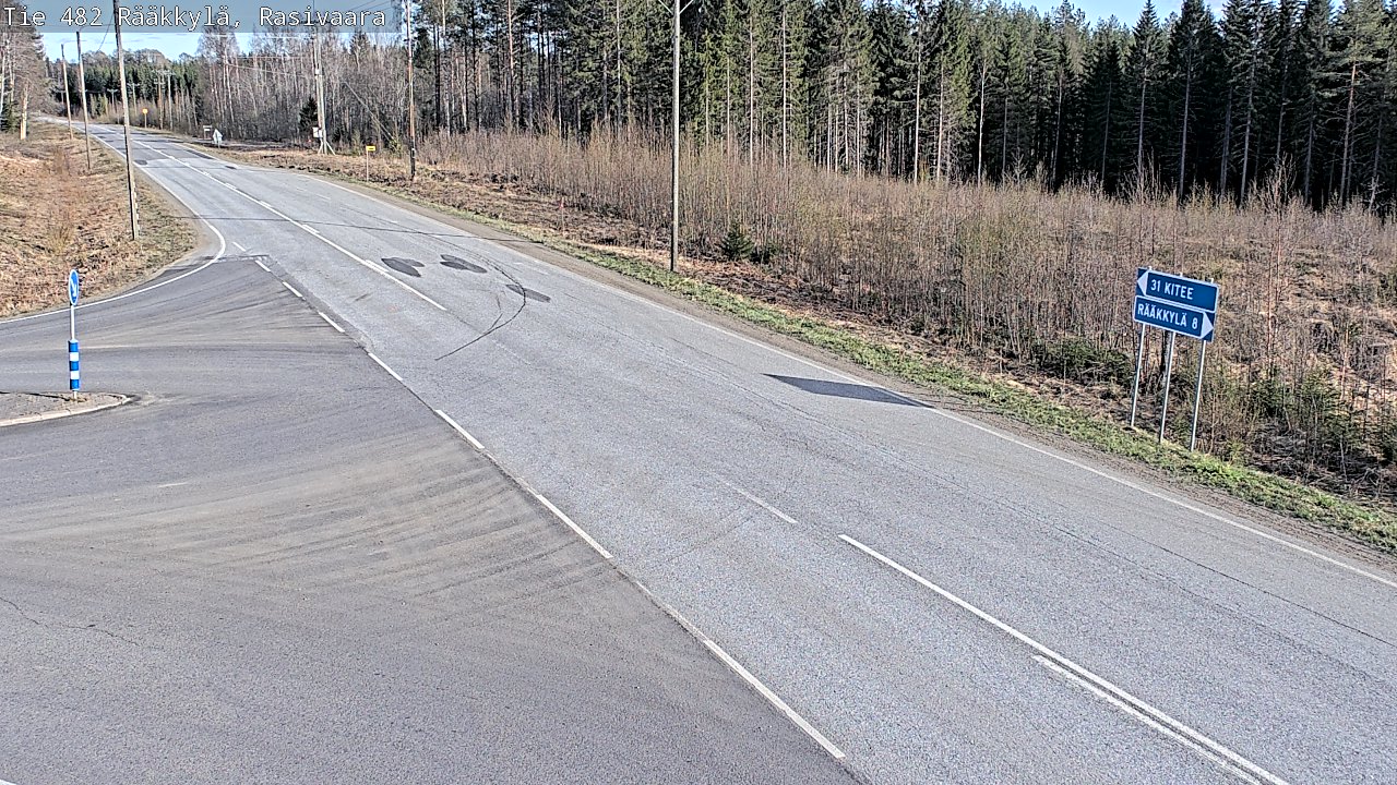 Weather Camera Image Väg 482 Rääkkylä, Rasivaara, Rääkkylä, Pohjois-Karjala