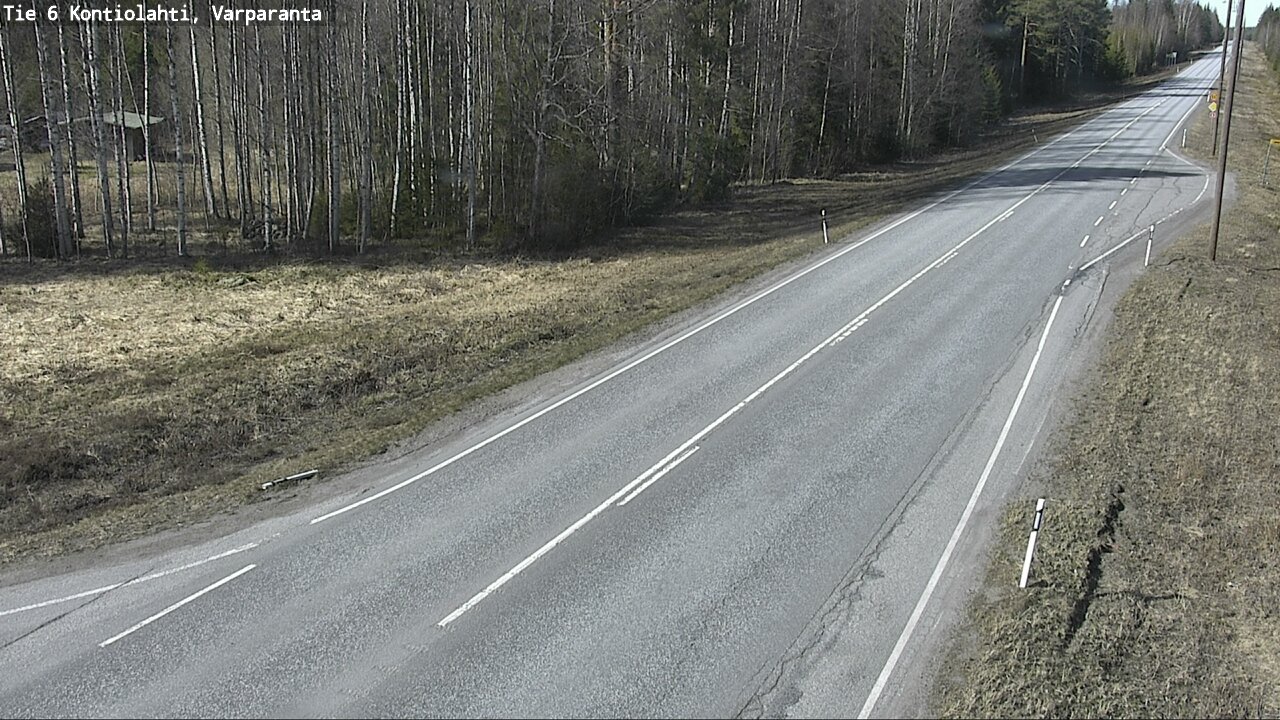 Weather Camera Image Väg 6 Kontiolax, Varparanta, Kontiolahti, Pohjois-Karjala