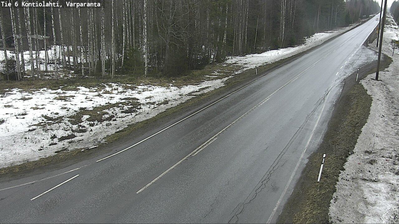 Weather Camera Image Väg 6 Kontiolax, Varparanta, Kontiolahti, Pohjois-Karjala