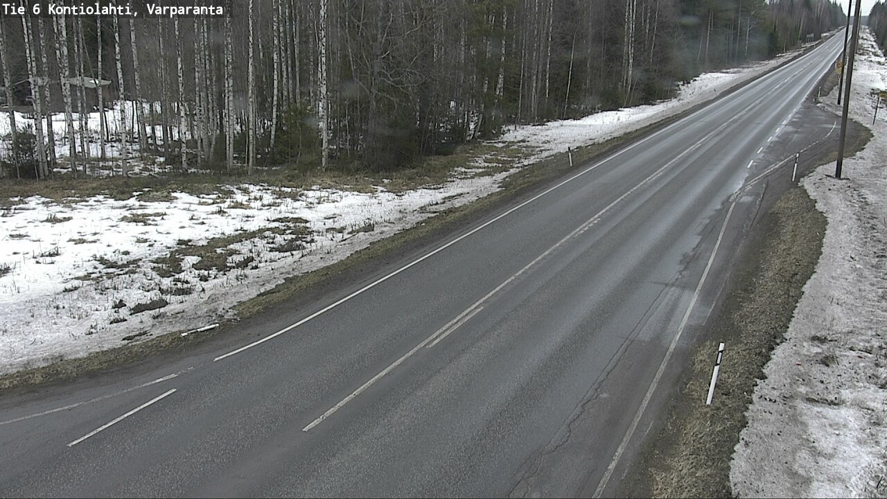 Weather Camera Image Väg 6 Kontiolax, Varparanta, Kontiolahti, Pohjois-Karjala
