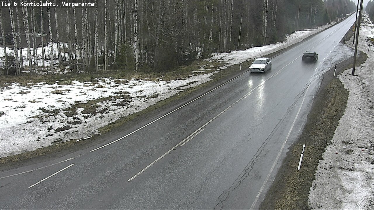 Weather Camera Image Väg 6 Kontiolax, Varparanta, Kontiolahti, Pohjois-Karjala