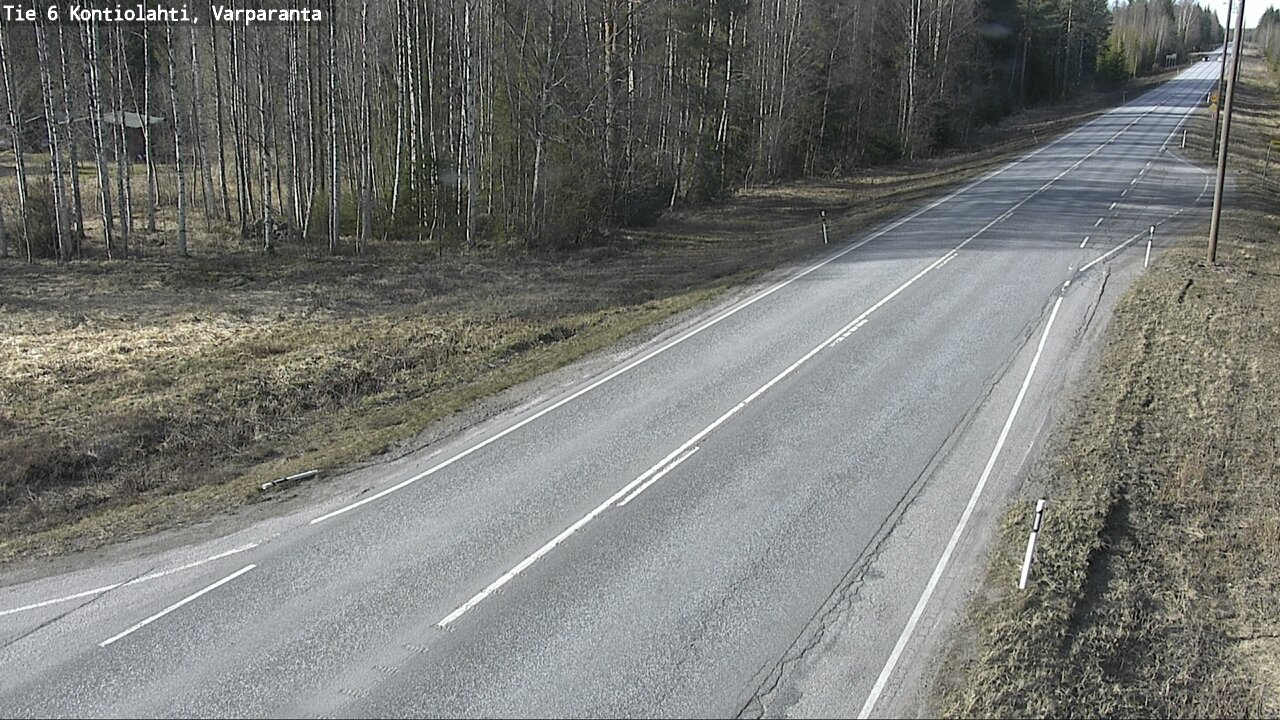 Weather Camera Image Väg 6 Kontiolax, Varparanta, Kontiolahti, Pohjois-Karjala