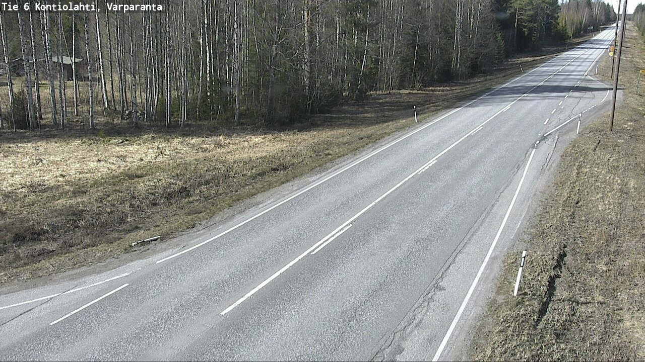 Weather Camera Image Väg 6 Kontiolax, Varparanta, Kontiolahti, Pohjois-Karjala