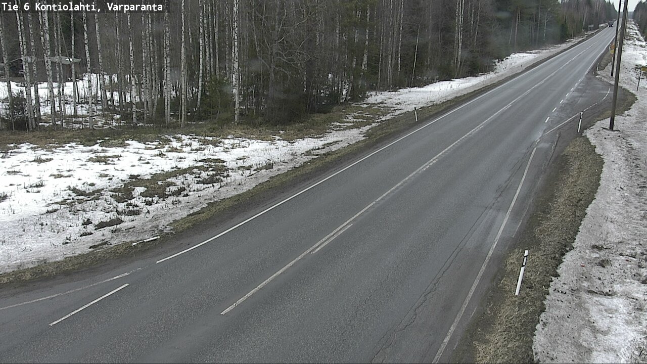 Weather Camera Image Väg 6 Kontiolax, Varparanta, Kontiolahti, Pohjois-Karjala