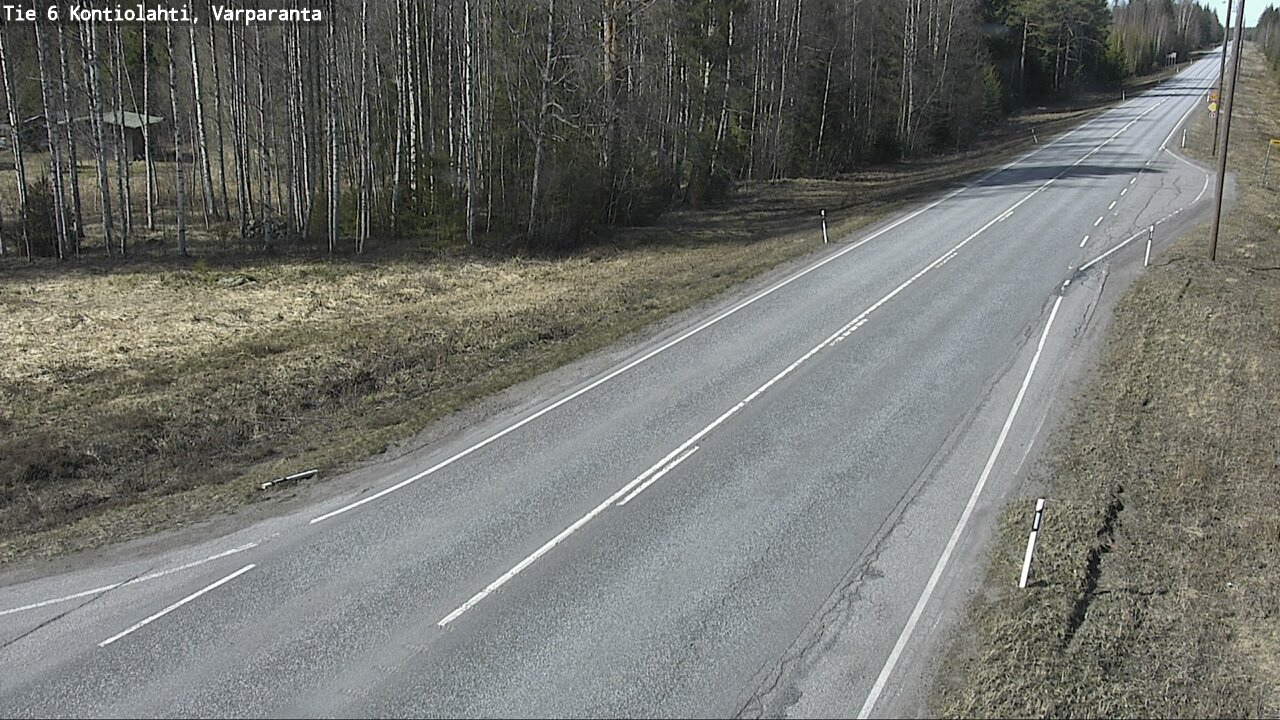 Weather Camera Image Väg 6 Kontiolax, Varparanta, Kontiolahti, Pohjois-Karjala