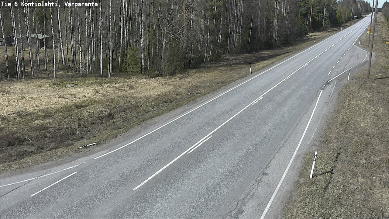 Weather Camera Image Väg 6 Kontiolax, Varparanta, Kontiolahti, Pohjois-Karjala
