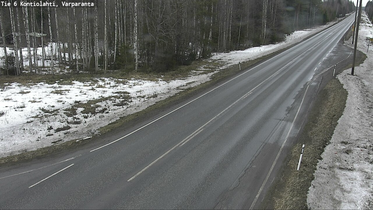 Weather Camera Image Väg 6 Kontiolax, Varparanta, Kontiolahti, Pohjois-Karjala