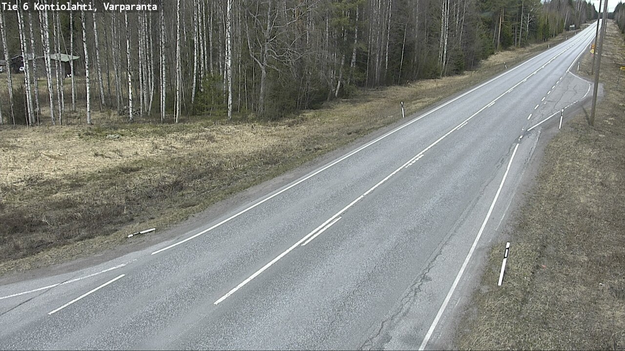 Weather Camera Image Väg 6 Kontiolax, Varparanta, Kontiolahti, Pohjois-Karjala