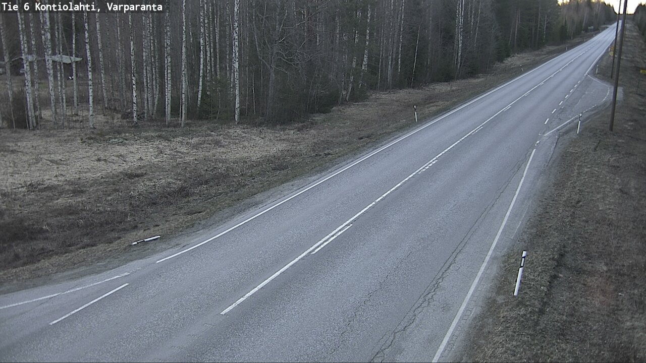 Weather Camera Image Väg 6 Kontiolax, Varparanta, Kontiolahti, Pohjois-Karjala