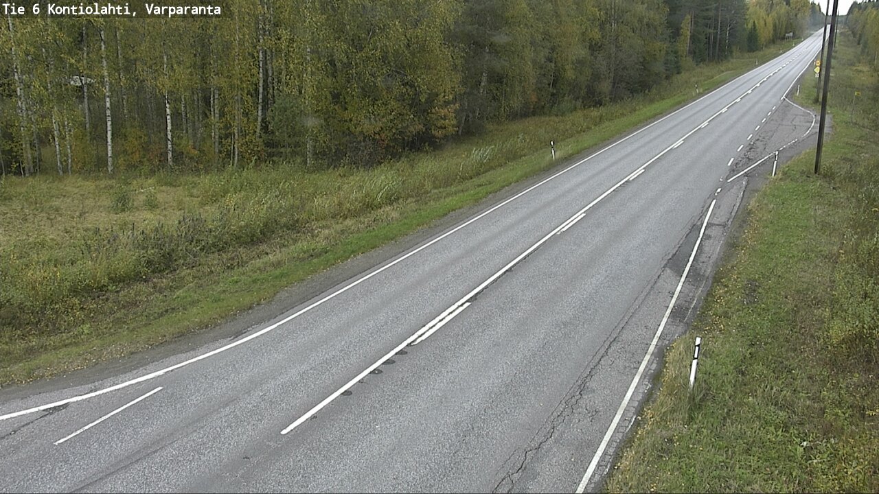 Weather Camera Image Väg 6 Kontiolax, Varparanta, Kontiolahti, Pohjois-Karjala