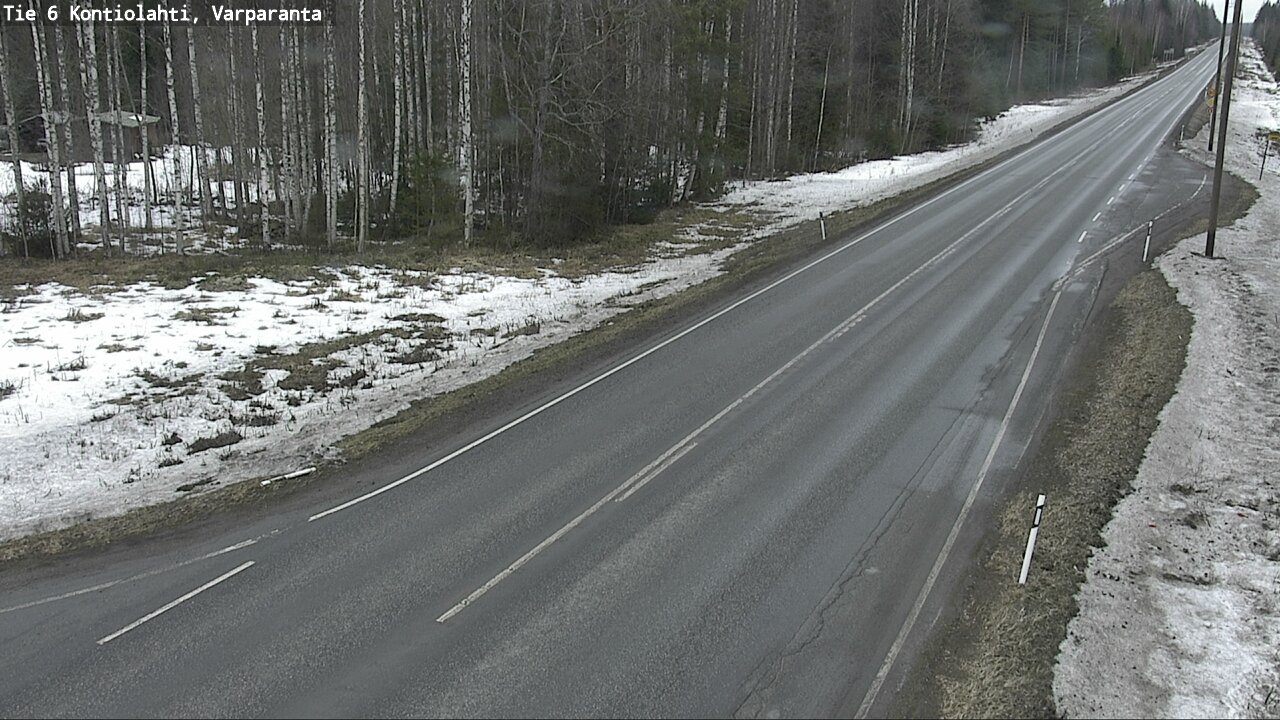 Weather Camera Image Väg 6 Kontiolax, Varparanta, Kontiolahti, Pohjois-Karjala