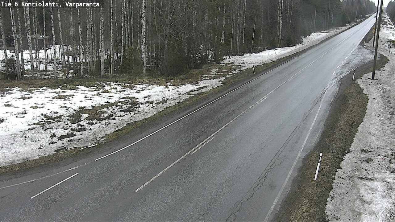 Weather Camera Image Väg 6 Kontiolax, Varparanta, Kontiolahti, Pohjois-Karjala