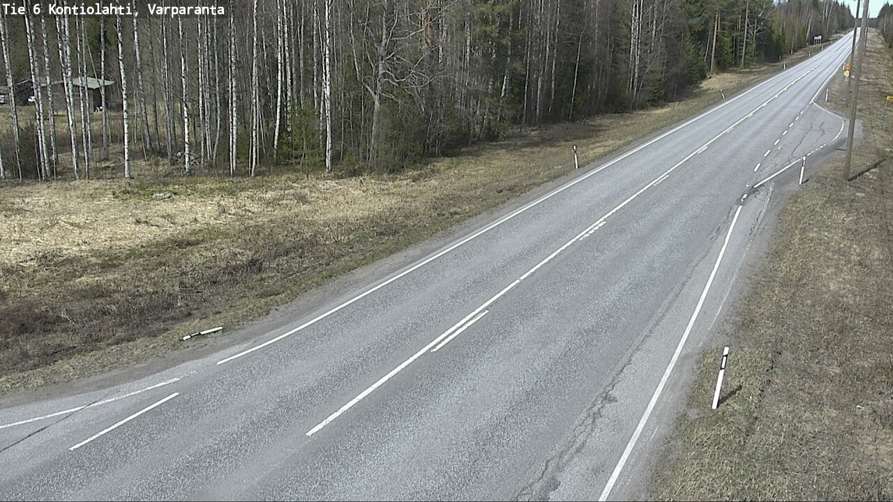 Weather Camera Image Väg 6 Kontiolax, Varparanta, Kontiolahti, Pohjois-Karjala
