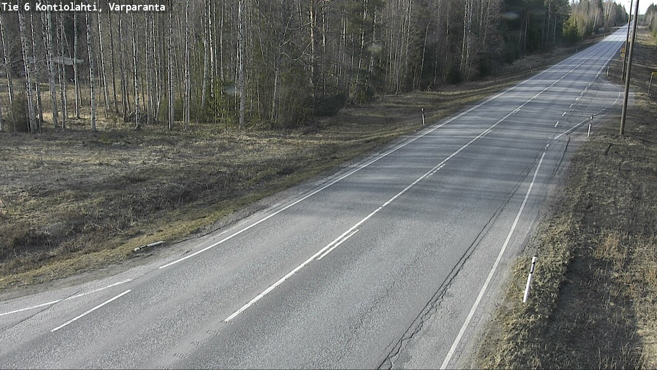 Weather Camera Image Väg 6 Kontiolax, Varparanta, Kontiolahti, Pohjois-Karjala