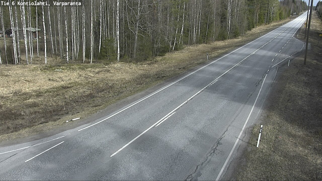Weather Camera Image Väg 6 Kontiolax, Varparanta, Kontiolahti, Pohjois-Karjala