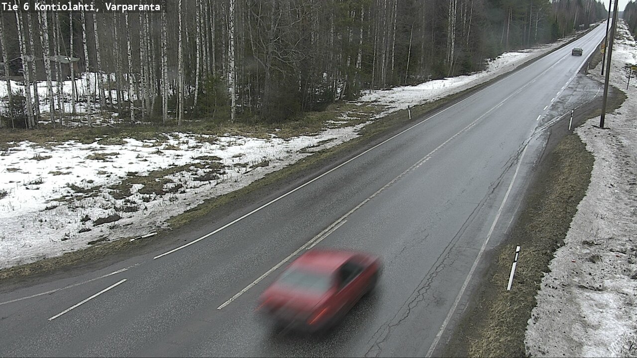 Weather Camera Image Väg 6 Kontiolax, Varparanta, Kontiolahti, Pohjois-Karjala