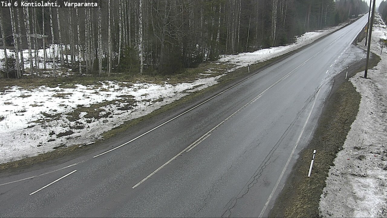 Weather Camera Image Väg 6 Kontiolax, Varparanta, Kontiolahti, Pohjois-Karjala