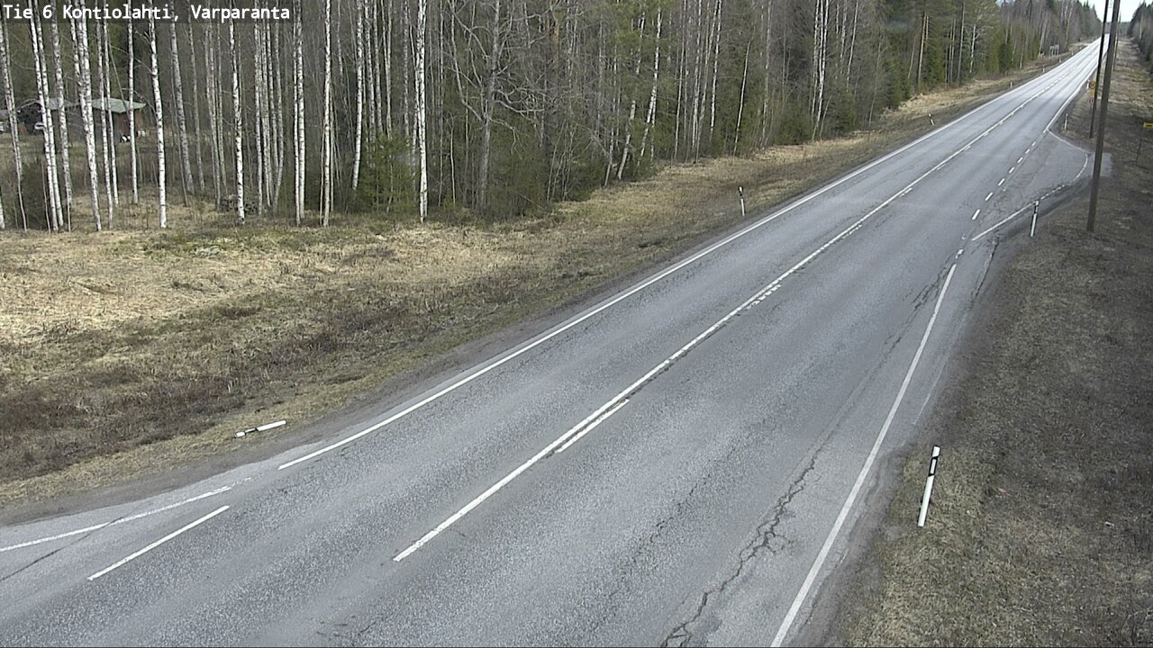 Weather Camera Image Väg 6 Kontiolax, Varparanta, Kontiolahti, Pohjois-Karjala