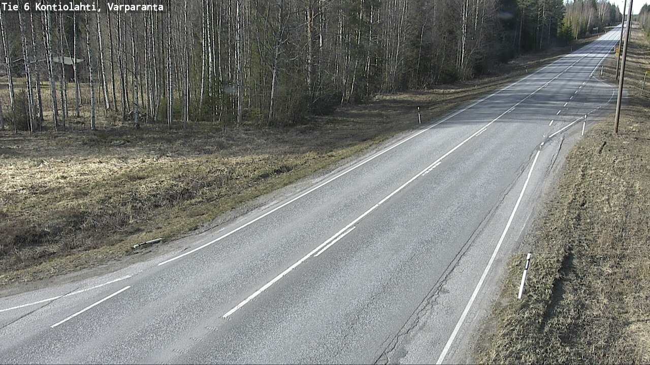 Weather Camera Image Väg 6 Kontiolax, Varparanta, Kontiolahti, Pohjois-Karjala