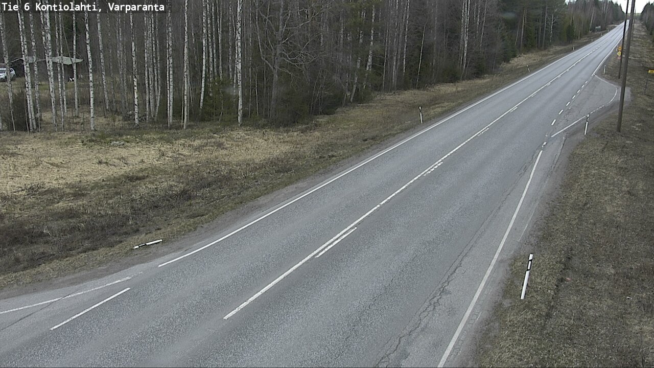 Weather Camera Image Väg 6 Kontiolax, Varparanta, Kontiolahti, Pohjois-Karjala