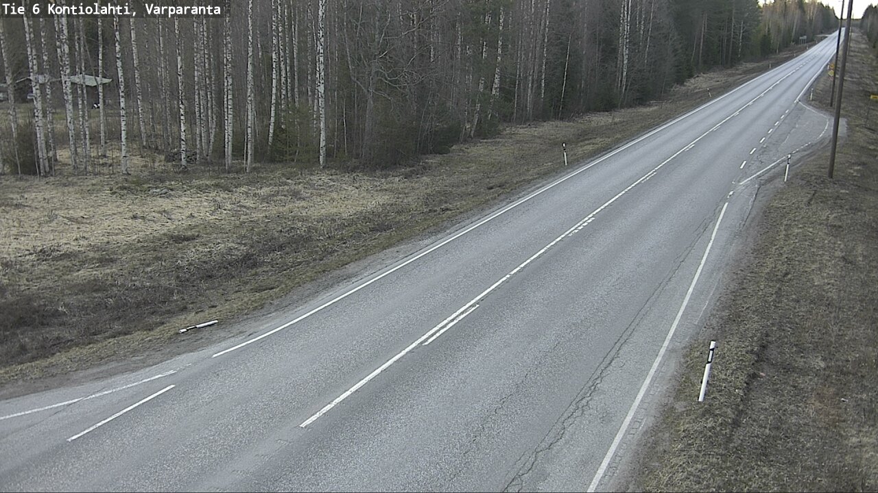 Weather Camera Image Väg 6 Kontiolax, Varparanta, Kontiolahti, Pohjois-Karjala