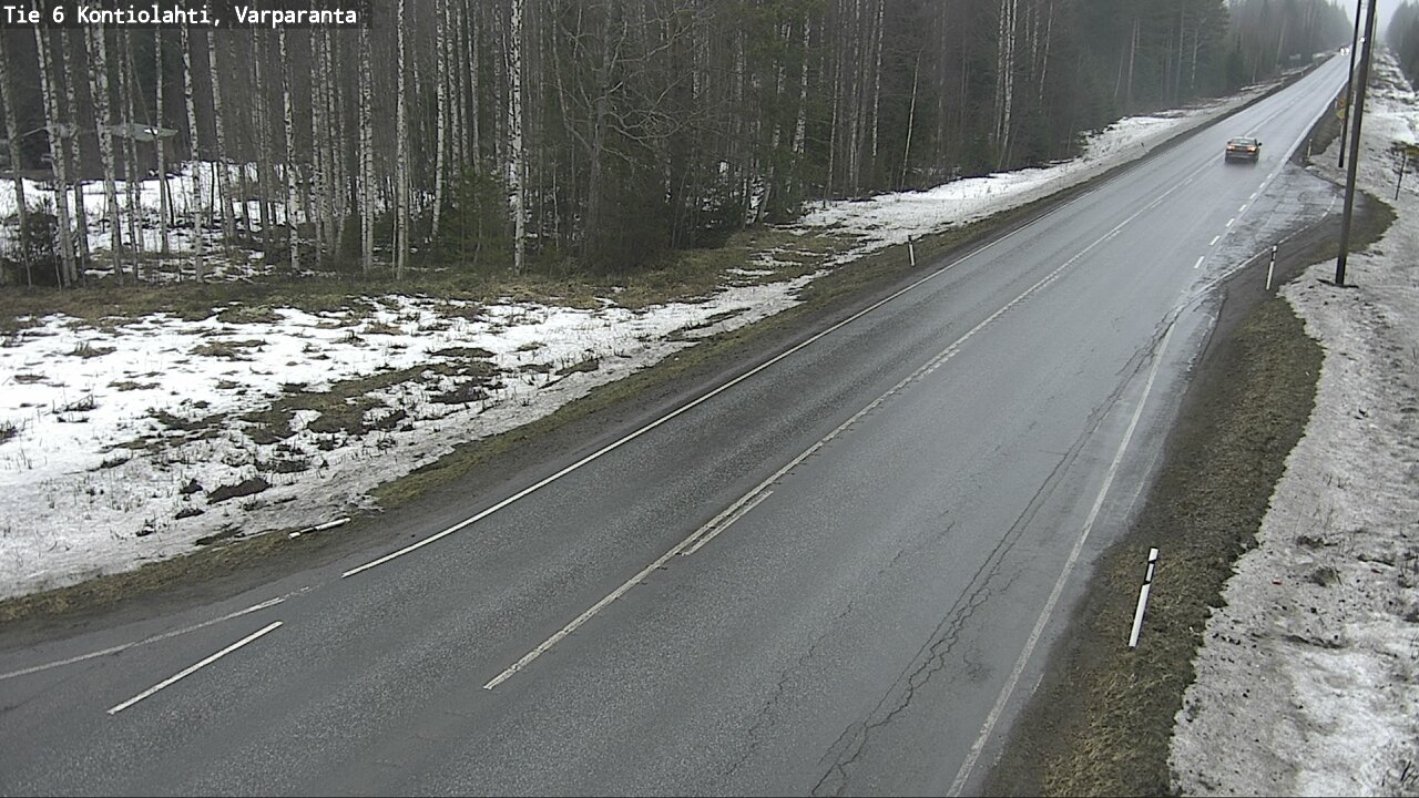 Weather Camera Image Väg 6 Kontiolax, Varparanta, Kontiolahti, Pohjois-Karjala