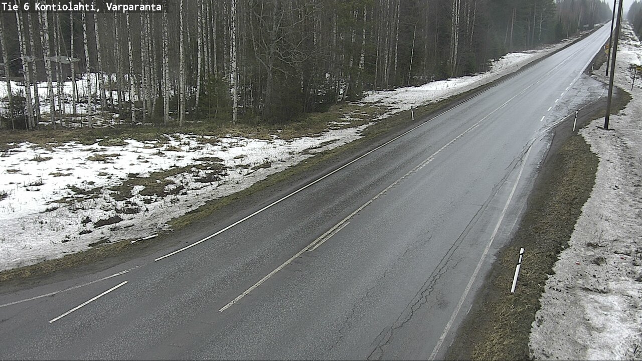 Weather Camera Image Väg 6 Kontiolax, Varparanta, Kontiolahti, Pohjois-Karjala