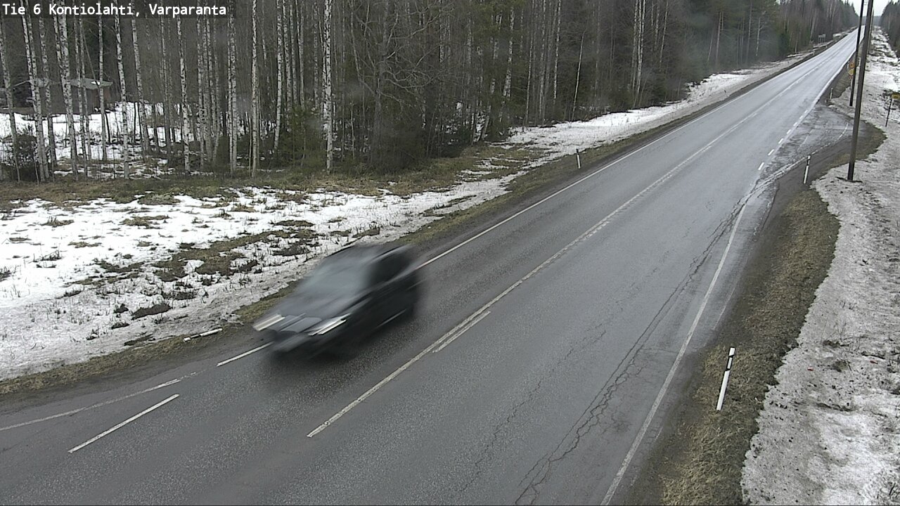 Weather Camera Image Väg 6 Kontiolax, Varparanta, Kontiolahti, Pohjois-Karjala