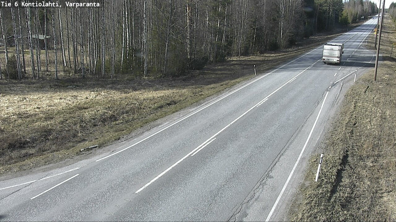 Weather Camera Image Väg 6 Kontiolax, Varparanta, Kontiolahti, Pohjois-Karjala