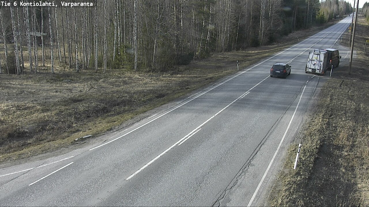 Weather Camera Image Väg 6 Kontiolax, Varparanta, Kontiolahti, Pohjois-Karjala
