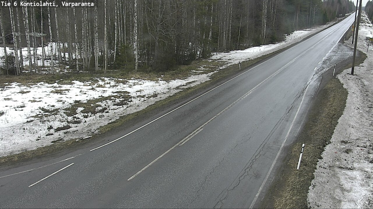Weather Camera Image Väg 6 Kontiolax, Varparanta, Kontiolahti, Pohjois-Karjala
