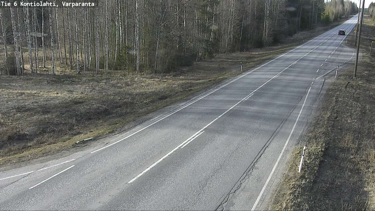 Weather Camera Image Väg 6 Kontiolax, Varparanta, Kontiolahti, Pohjois-Karjala