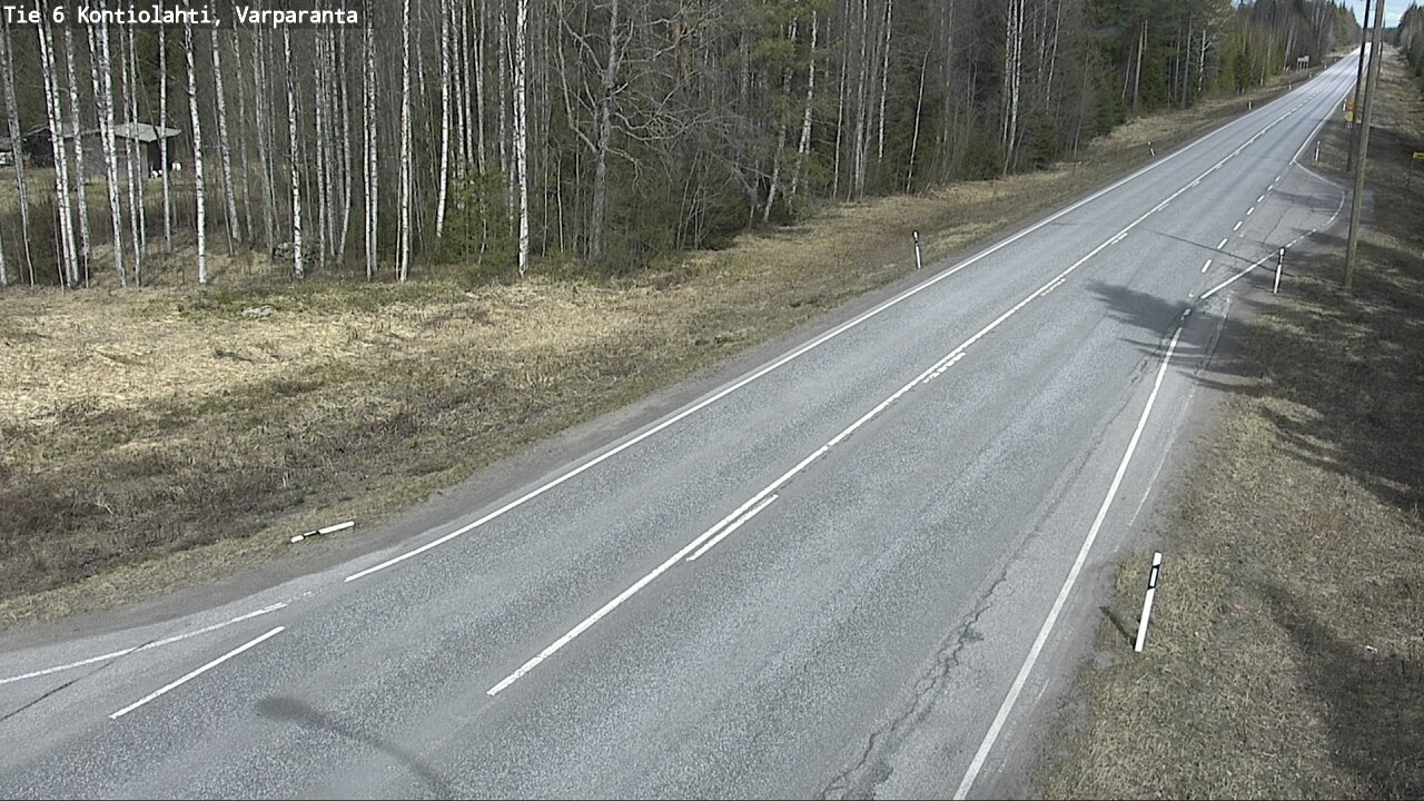 Weather Camera Image Väg 6 Kontiolax, Varparanta, Kontiolahti, Pohjois-Karjala