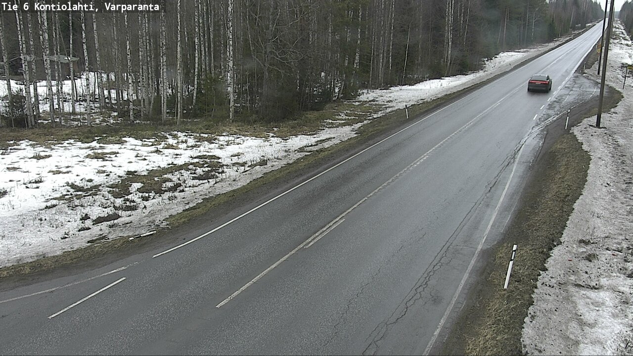 Weather Camera Image Väg 6 Kontiolax, Varparanta, Kontiolahti, Pohjois-Karjala
