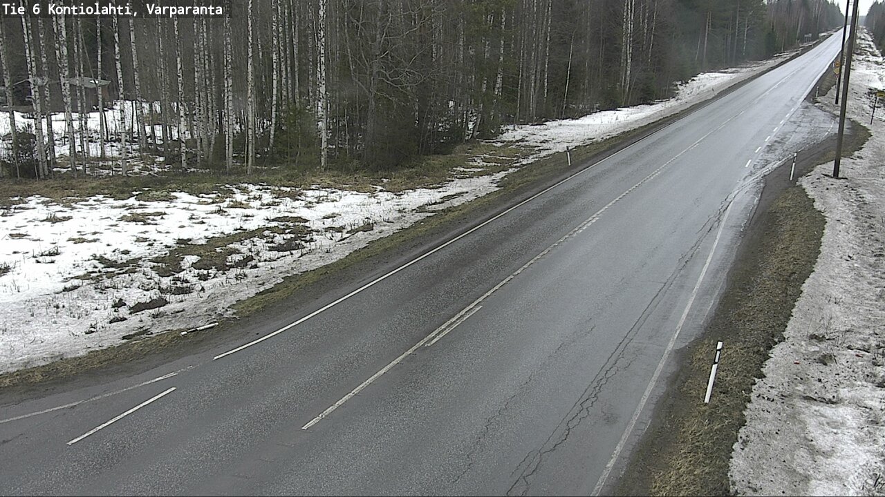 Weather Camera Image Väg 6 Kontiolax, Varparanta, Kontiolahti, Pohjois-Karjala