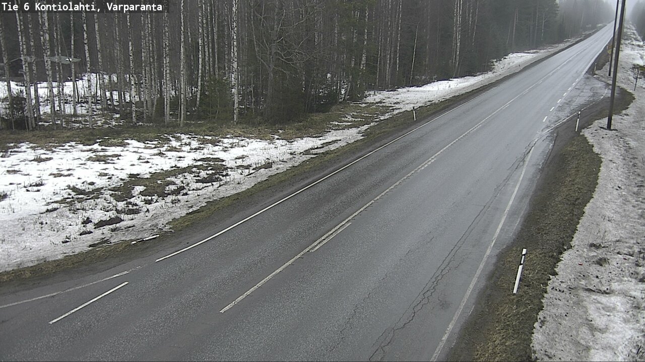 Weather Camera Image Väg 6 Kontiolax, Varparanta, Kontiolahti, Pohjois-Karjala