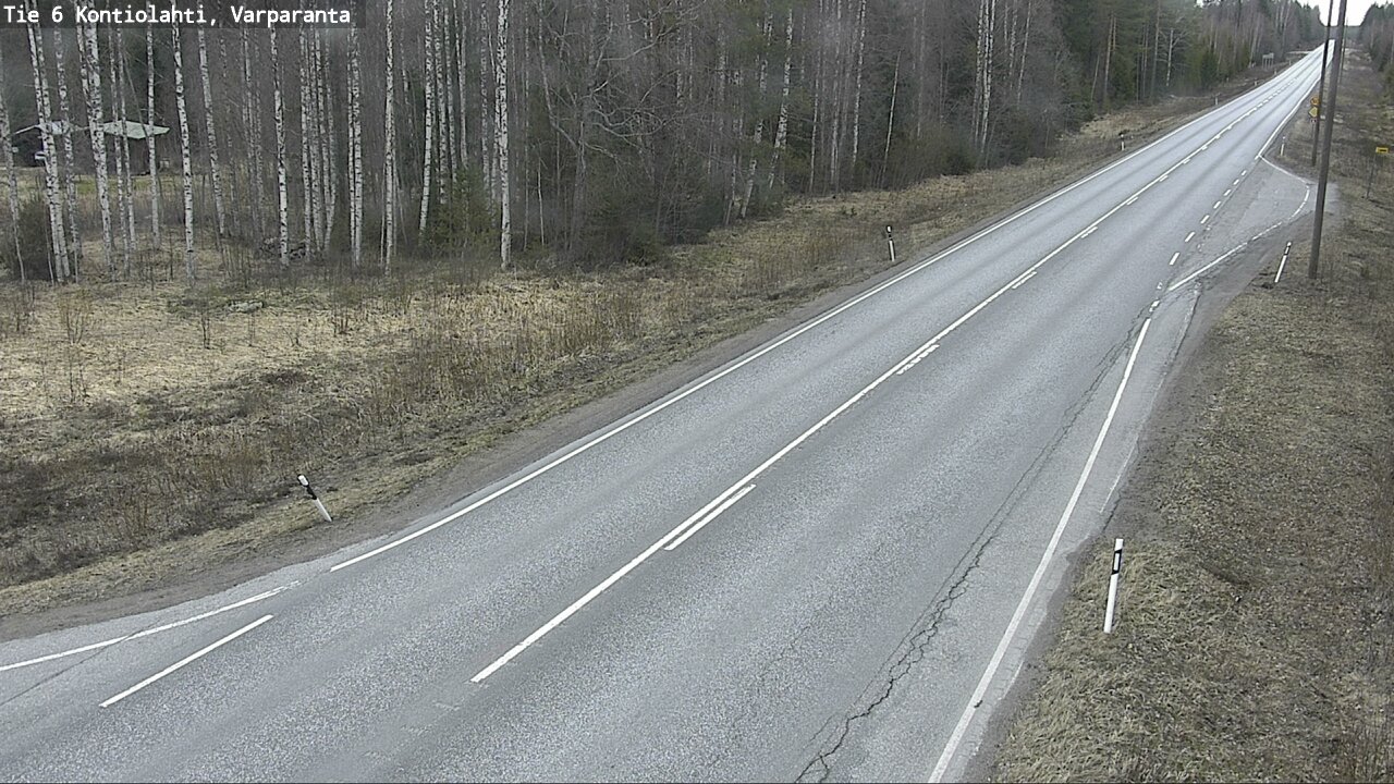 Weather Camera Image Väg 6 Kontiolax, Varparanta, Kontiolahti, Pohjois-Karjala