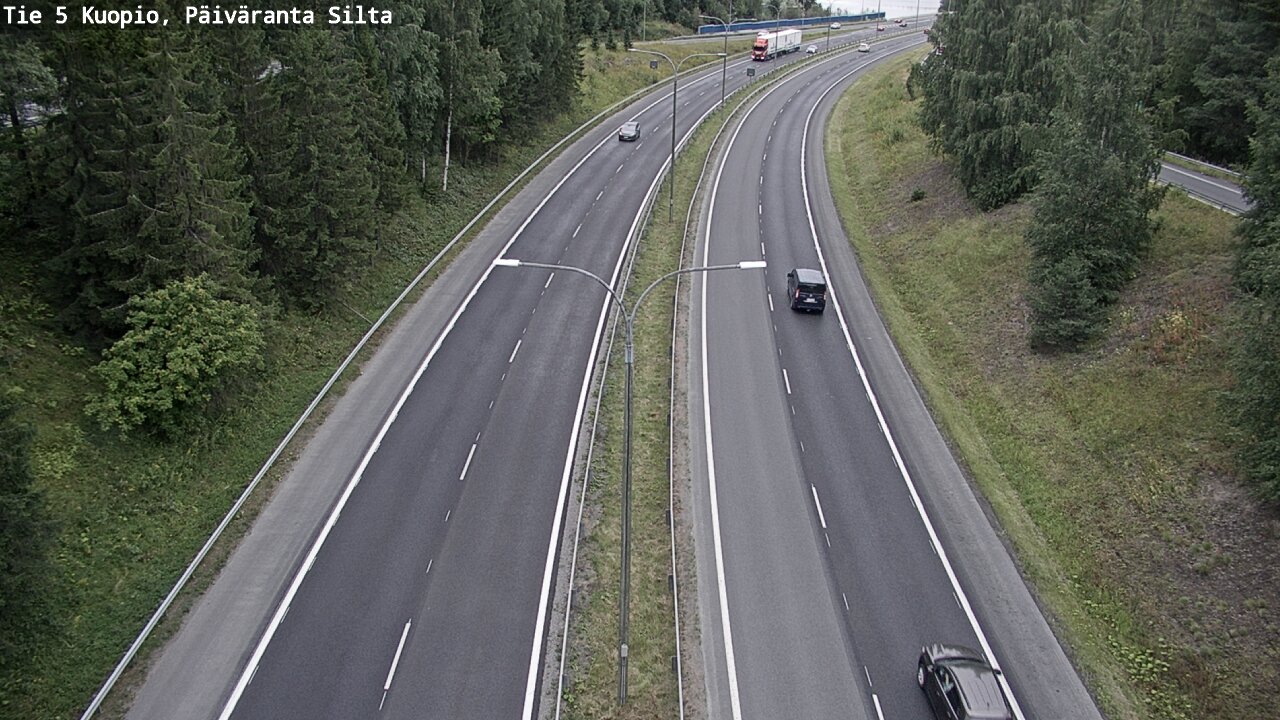 Weather Camera Image Väg 5 Kuopio, Päiväranta silta, Kuopio, Pohjois-Savo
