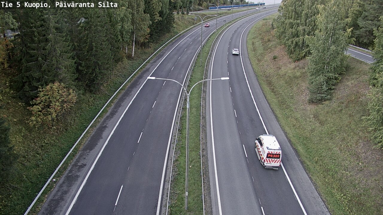 Weather Camera Image Väg 5 Kuopio, Päiväranta silta, Kuopio, Pohjois-Savo